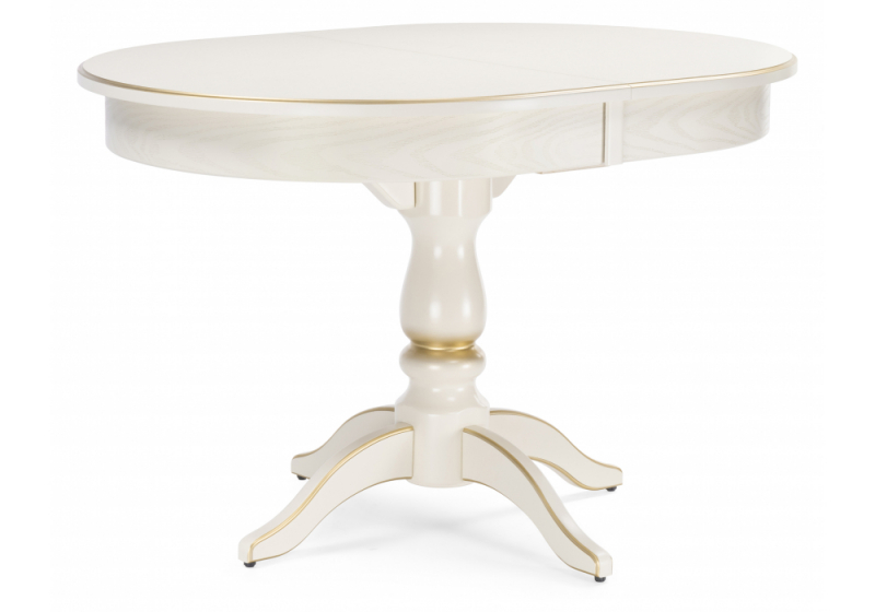 Стол деревянный Сайрус слоновая кость / золото (84x76). 