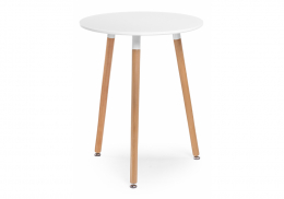 Стол деревянный Lorini 60 white / wood (60x74)