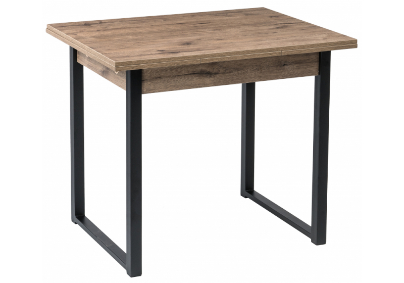 Стол деревянный Форли дуб велингтон / черный матовый (67x77). 