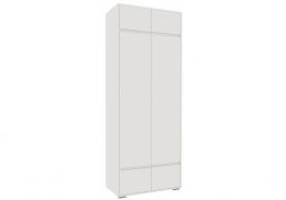 Шкаф Роут двухстворчатый белый (80,2x44x217,6)