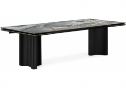 Керамический стол Мален 240x110 mineral stone baldoser / черный (110x76,5)