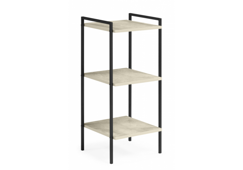 Стеллаж Таймон бетон / черный (38x38x84). 