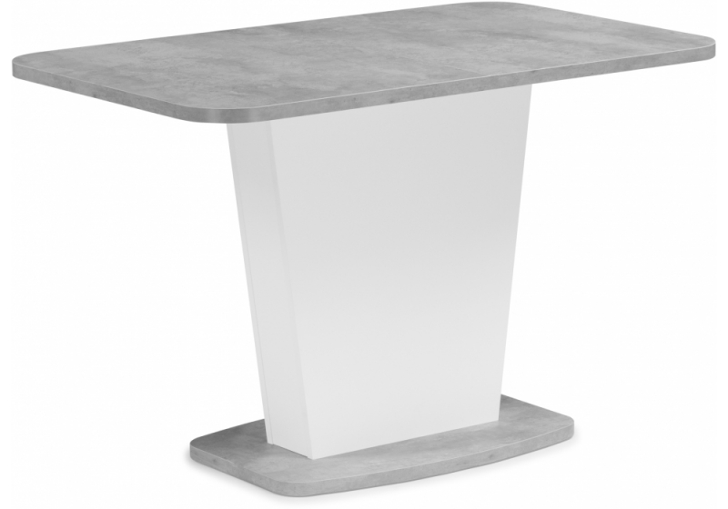 Стол деревянный Комфорт цемент светлый / белый (68x75,5). 