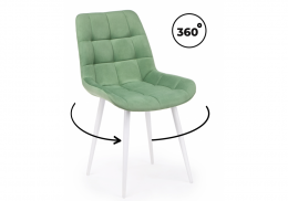 Стул на металлокаркасе Челси 360 К фисташковый (zd 651) / белый np (50x60x80)